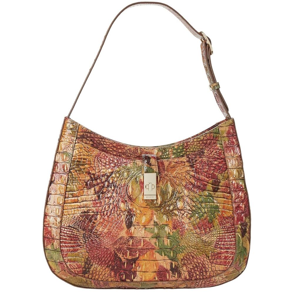 NWT Brahmin Johanna Foliage Shoulder Handbag Purse‎ Melbourne Embossed Leather